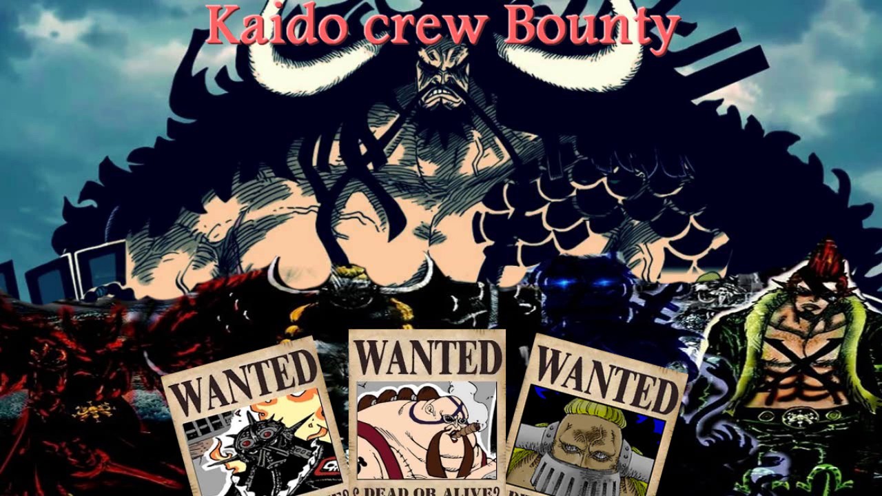 One Piece Kaido Crew Bounty Bounties Youtube