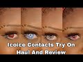 The best colored contacts for dark eyes | Trying on ICOICE colored contacts