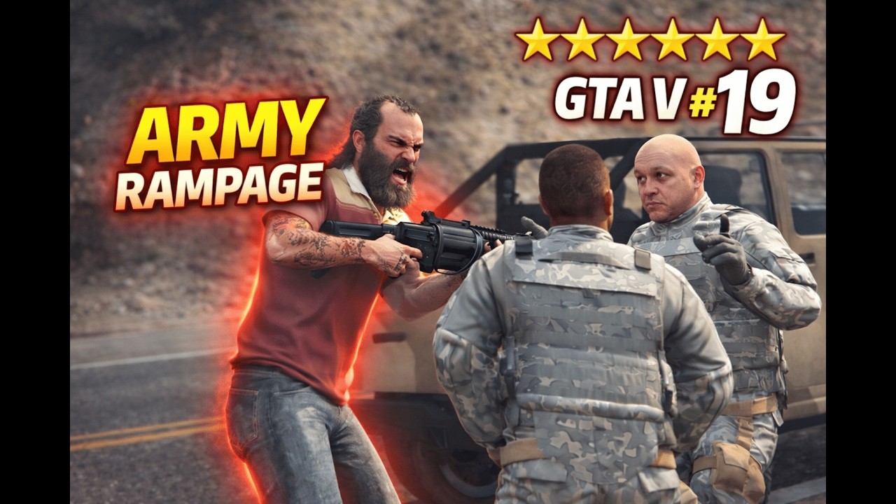 RAMPAGE - MILITARY(TREVOR vs MILITARY) 🔥 🔥 | GTA 5, #gta #gtav #game