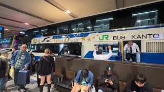 $35 Tokyo to Osaka by bus, Gran Dream JR Kanto bus, Japan