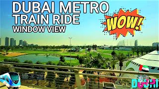 DUBAI MARINA TO AL KHAIL STATION | DUBAI METRO TRAIN RIDE WINDOW VIEW