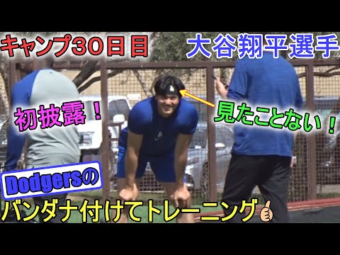 頭にバンダナ付けてトレーニングをする【大谷翔平選手】～キャンプ30 日目～Shohei Ohtani 2024 Spring Training Day 30