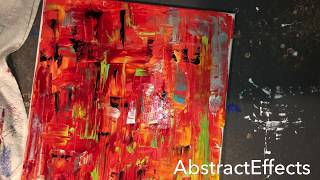abstract painting orange