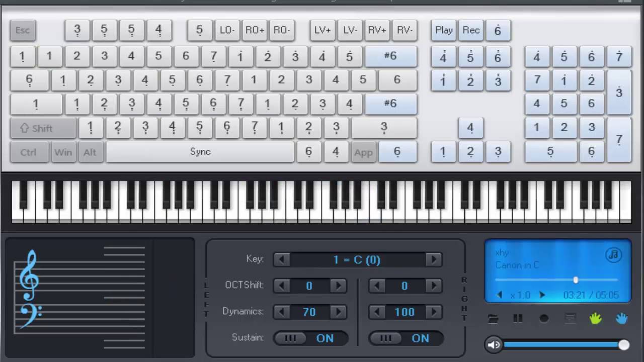 Virtual Piano Canon Rock Piano Cover Canon Rock Midi Piano Youtube