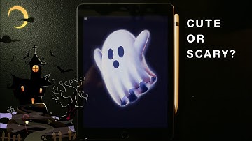 CUTE GHOST?:👻 EASY DRAWING WITH PROCREATE