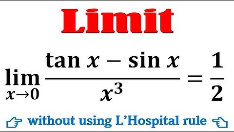 Limit tanx-sinx/x^3 as x approaches 0 (without L