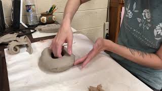 Creating a donut form in ceramics