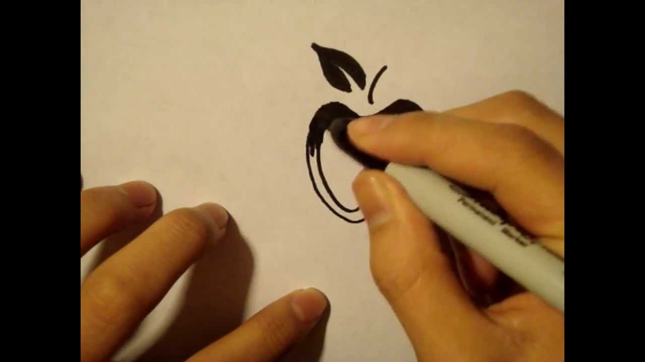 How To Draw Easy Stuff But Cool-Apple-Cute|For Beginners ...