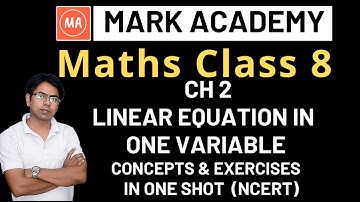 Maths Class 8 ch2 Linear Equation In One Variable cbse ncert syllabus