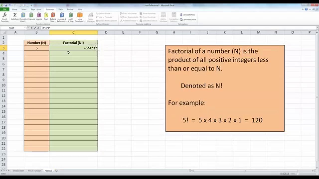 How To Calculate the Factorial of a Number in Excel 30