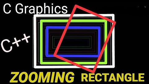 Drawing RECTANGLE and ZoomIn  ZoomOut with color in C/C++ graphics || setcolor || rectangle ||