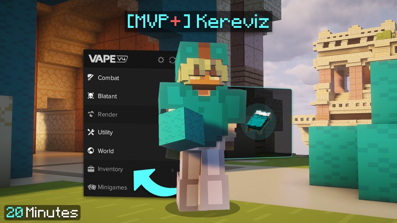 20 Minutes of Cheating on Hypixel Bedwars | MVP+ Account | Vape V4 (UNCUT)