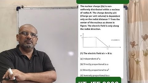 The nuclear charge (Ze) is non- uniformly distributed within a nucleus of radius R. The charge
