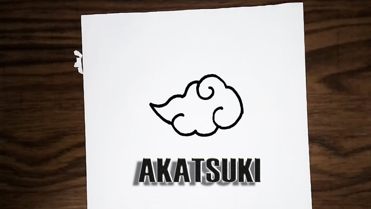 Como desenhar símbolo da AKATSUKI  How to draw AKATSUKI SYMBOL 