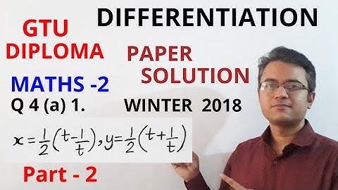 Differentiation Lecture 33 | GTU MATHS-2 paper solution | winter 2018 Diploma Engineering