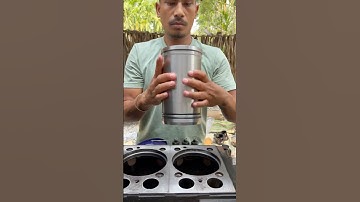 Cylinder liner install || Sonalika Trector Engine #shorts #youtube #engine #linerfitting #viral