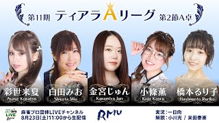 【麻雀】第11期ティアラAリーグ第2節A卓