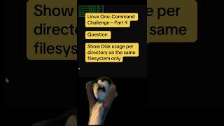 Linux One-Command Challenge – Part 4 show Disk usage #linux #sysadmin #devops #coding #techlearn