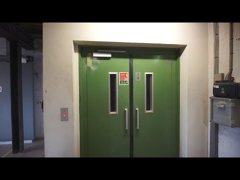 Machine Room Tour 1979 KONE Roped Hydraulic Freight Elevator Upgraded 2002 Vejle Denmark