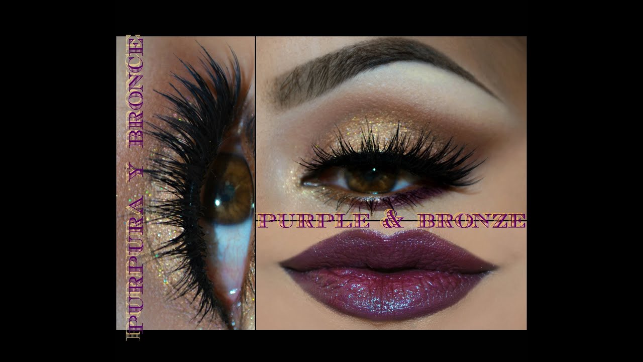 @auroramakeup -Maquillaje en Bronce y Purpura (bronze & purple makeup)