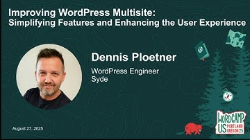 WordCamp US 2025: Dennis Ploetner "Improving WordPress Multisite"