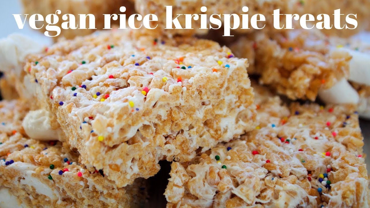 3 INGREDIENT VEGAN RICE KRISPIE TREATS [VEGANMAS #17] | PLANTIFULLY BASED