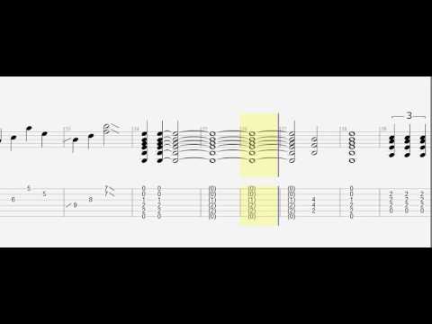 wanima THANX ギター タブ譜 guitar TAB - YouTube