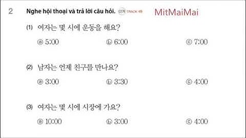 Tiếng Hàn Sơ Cấp 1 Bài 5 하루일과