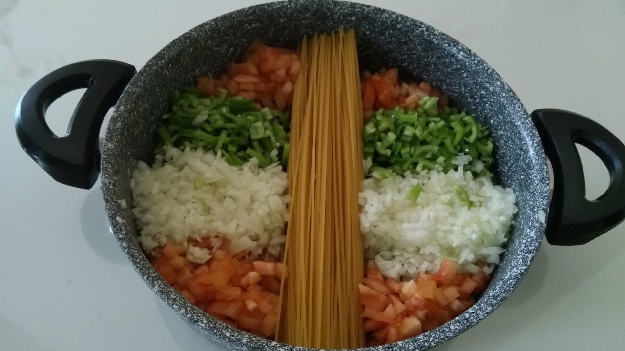 Haşlama Yok ❌ Süzme Yok ❌  Enfes Sosuyla Pişen Spagetti ✔️ Spagetti Tarifi ????