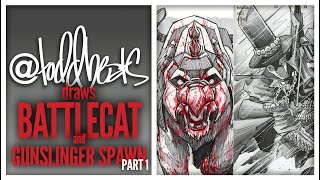 Todd Beats draws BATTLECAT and GUNSLINGER SPAWN part 1