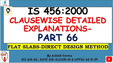 IS:456 Code Clausewise Detailed Explanation|Flat Slabs-Moment Coefficients Direct Design Method|P-66