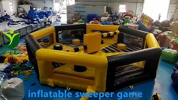 Inflatable Wipeout Riding Sweeper Eliminator Mechanical Rodeo Game Inflatable Meltdown Game