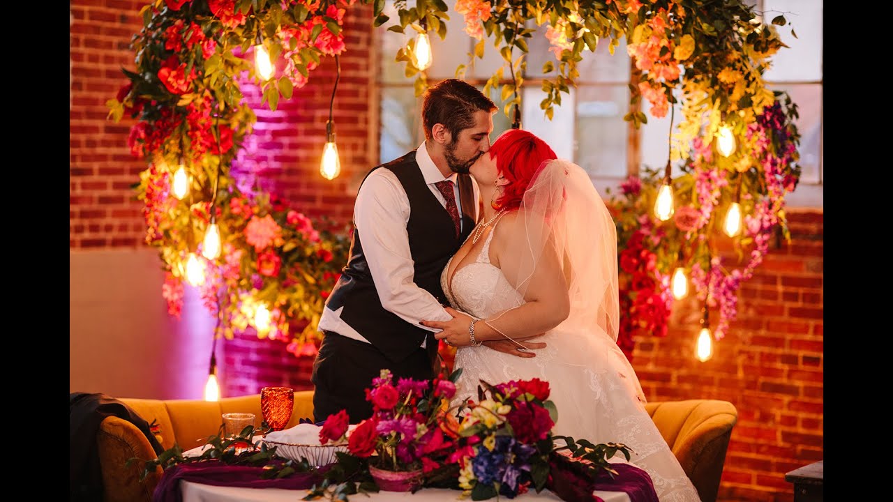 Colorado Wedding at Holy Ghost Church & Moss Denver with a rainbow color palette | Caity and Daniel