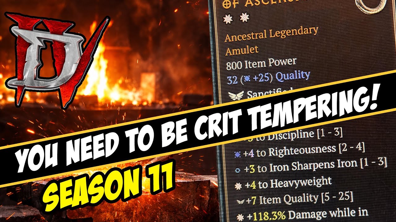 HOW TO TEMPER GREATER AFFIXES IN DIABLO 4 SEASON 11