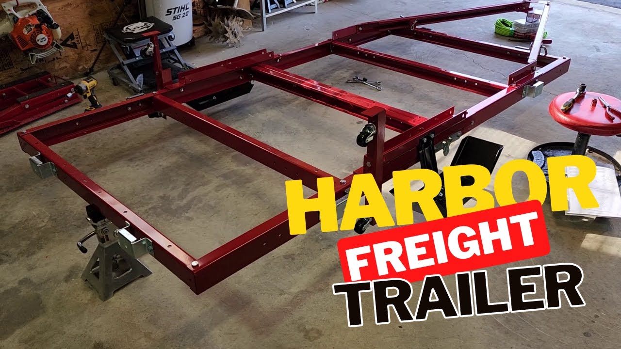 Building A Harbor Freight Trailer 4x8 Folding Utility YouTube