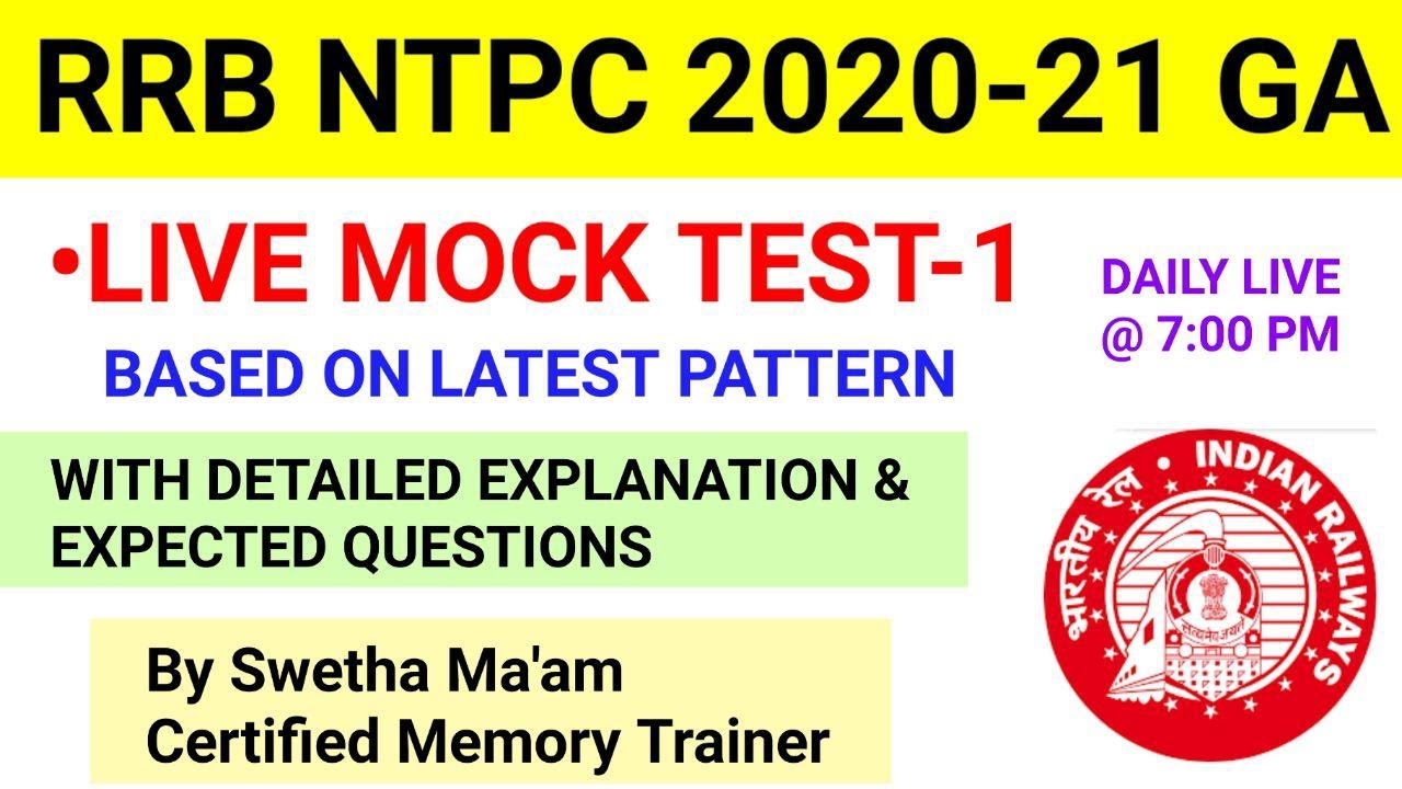 RRB NTPC General Awareness MOCK TEST 