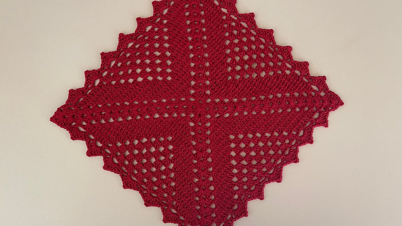 toalinha quadrada em crochê facil,rapida e economica passo a passo