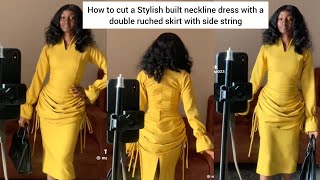 How To Cut A Built Up Neckline Ruched Skirt Dress