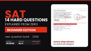 14 Hard SAT Math Questions Explained From Zero (Beginner Edition, New Question Bank 2026)