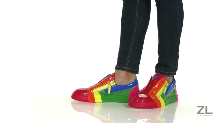 Giuseppe zanotti mens rainbow patent leather low-top sneakers năm 2024