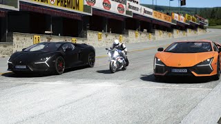 BMW S1000RR vs Lamborghini Revuelto at Old Spa