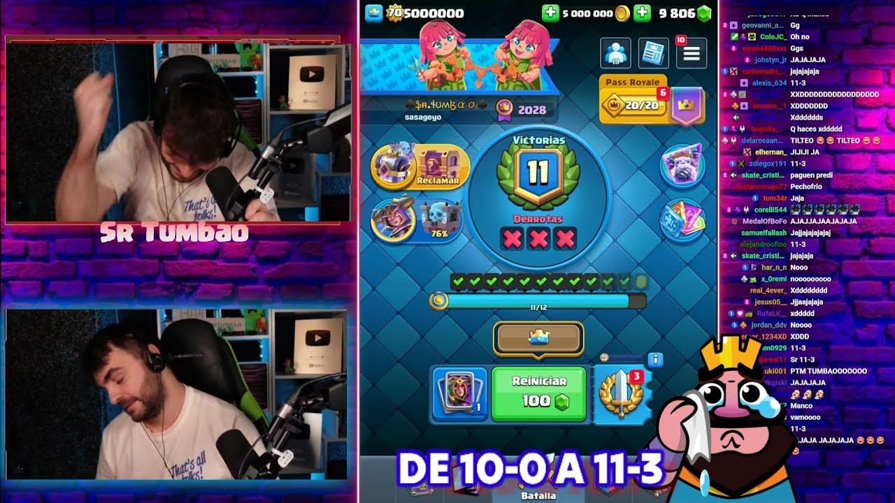 TUMBAO SE MUFA Y PIERDE 11-3 EN CR 🐐 *final feliz*