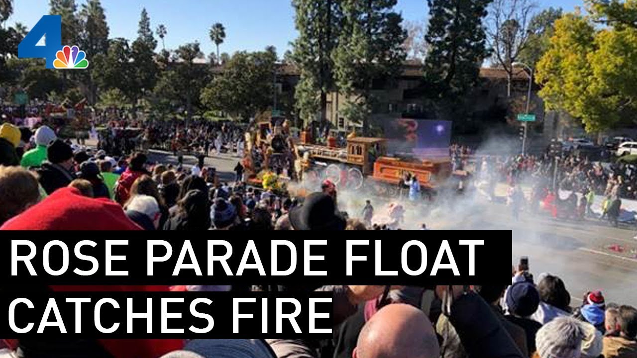 Rose Parade Float Catches Fire NBCLA YouTube