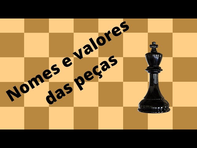 Nomes e valores das peças do JOGO DE XADREZ 