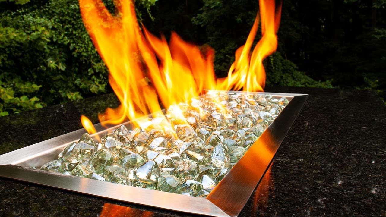 Crystal Clear Luster Fire Glass Diamonds by Celestial Fire Glass YouTube