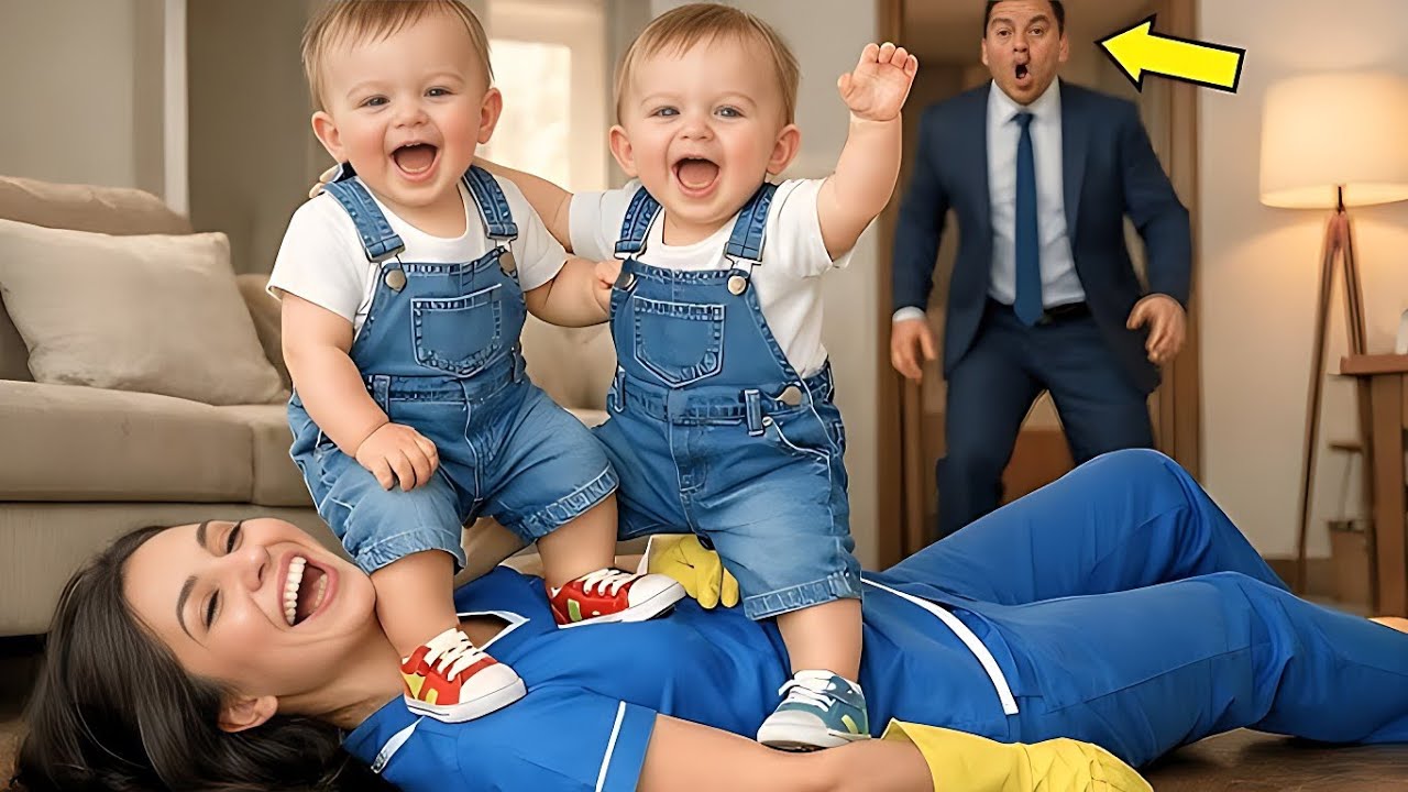 EL MILLONARIO FINGIÓ VIAJE PARA ESPIARLA… PERO LO QUE HIZO LA NIÑERA LO CAMBIÓ TODO 😭