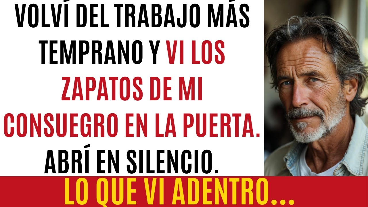 Llegué a casa tres horas antes de lo habitual y encontré unos zapatos de hombre en la entrada. No eran míos. Eran de mi suegro, el padre de mi esposa. Subí las escaleras en silencio y escuché su...