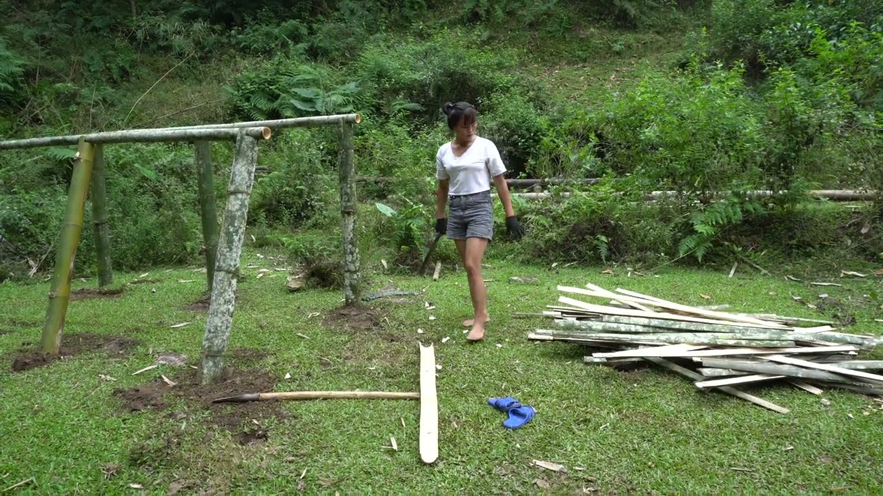 Full Video: Solo bushcraft in 72 days, complete the cabin construction, Camping Alone in the Forest Full Video: Solo bushcraft in 72 days, complete the cabin construction, Camping Alone in the Forest
