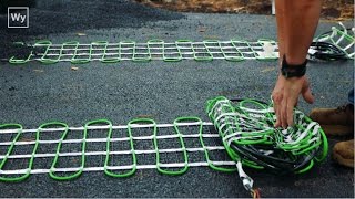 Electric Snow Melting system installed in an Asphalt Driveway