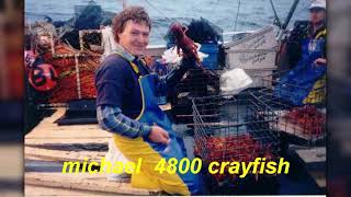 CRAYFISHING ON THE WESTCOAST OF TASMANIA. SKIPPER ON DECK.